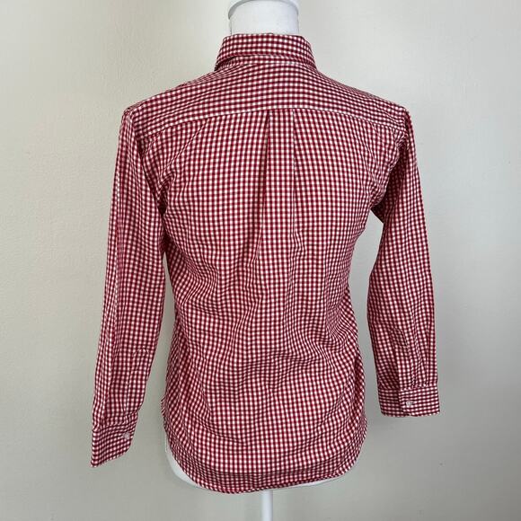 Oscar De La Renta Red White Plaid Boys Long Sleeve Button Down Shirt 8Y - Picture 4 of 6